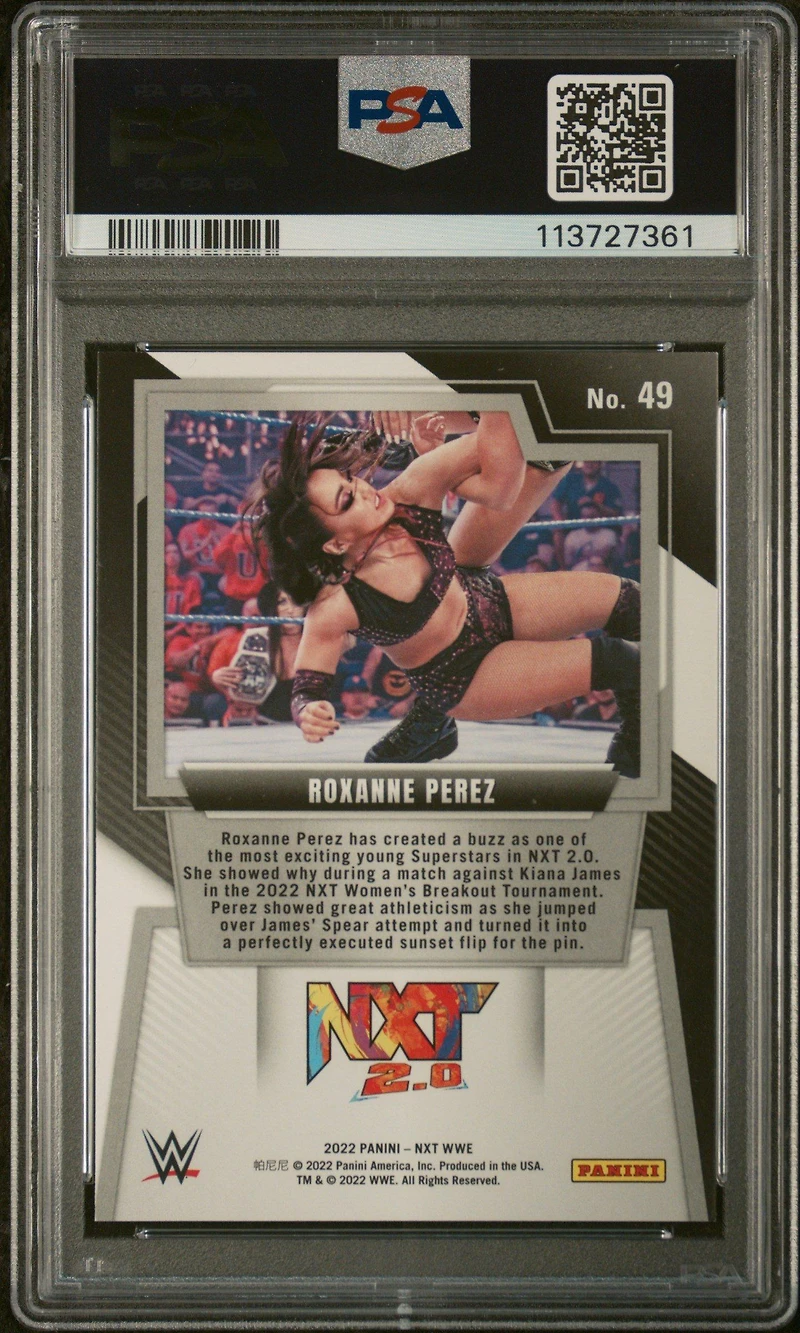 2022 Panini Wwe Nxt 49 Roxanne Perez PSA 10