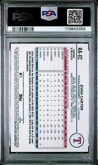 2024 Topps Chrome Rookie Autographs Raec Evan Carter PSA 10