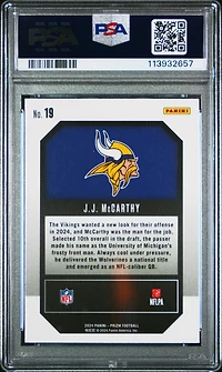 2024 Panini Prizm Emergent 19 Jj Mccarthy PSA 10