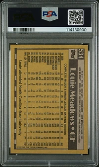 1990 Topps 534 Louie Meadows PSA 10