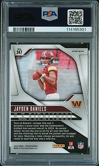 2024 Panini Prizm 347 Jayden Daniels Red/white/blue Prizm PSA