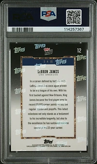 2024 Topps Now 12 Lebron James PSA 10