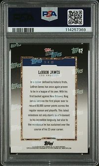 2024 Topps Now 12 Lebron James PSA 10