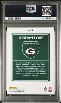 2024 Panini Donruss Downtown! 5 Jordan Love PSA 10