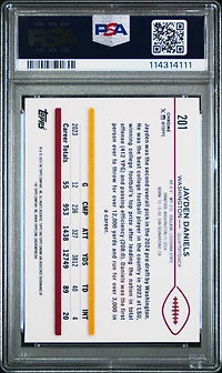 2024 Topps Chrome 201 Jayden Daniels Negative Refractor PSA 8