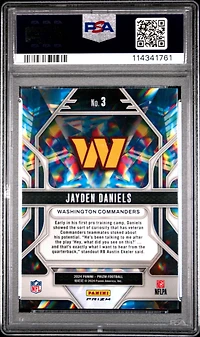 2024 Panini Prizm Prizmatic 3 Jayden Daniels Green Wave PSA
