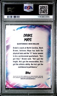 2024 Topps Chrome Finesse F2 Drake Maye X-fractor PSA 10