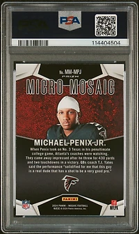 2024 Panini Mosaic Micro Mosaic Mmmpj Michael Penix Jr. PSA 10