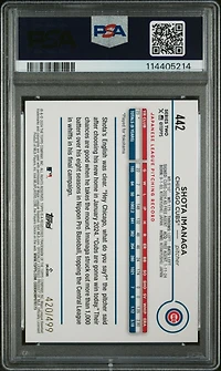 2024 Topps 442 Shota Imanaga Green Crackle Foil Board PSA 10