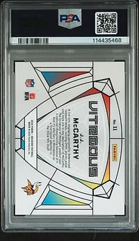 2024 Panini Obsidian Vitreous 11 Jj Mccarthy PSA 9