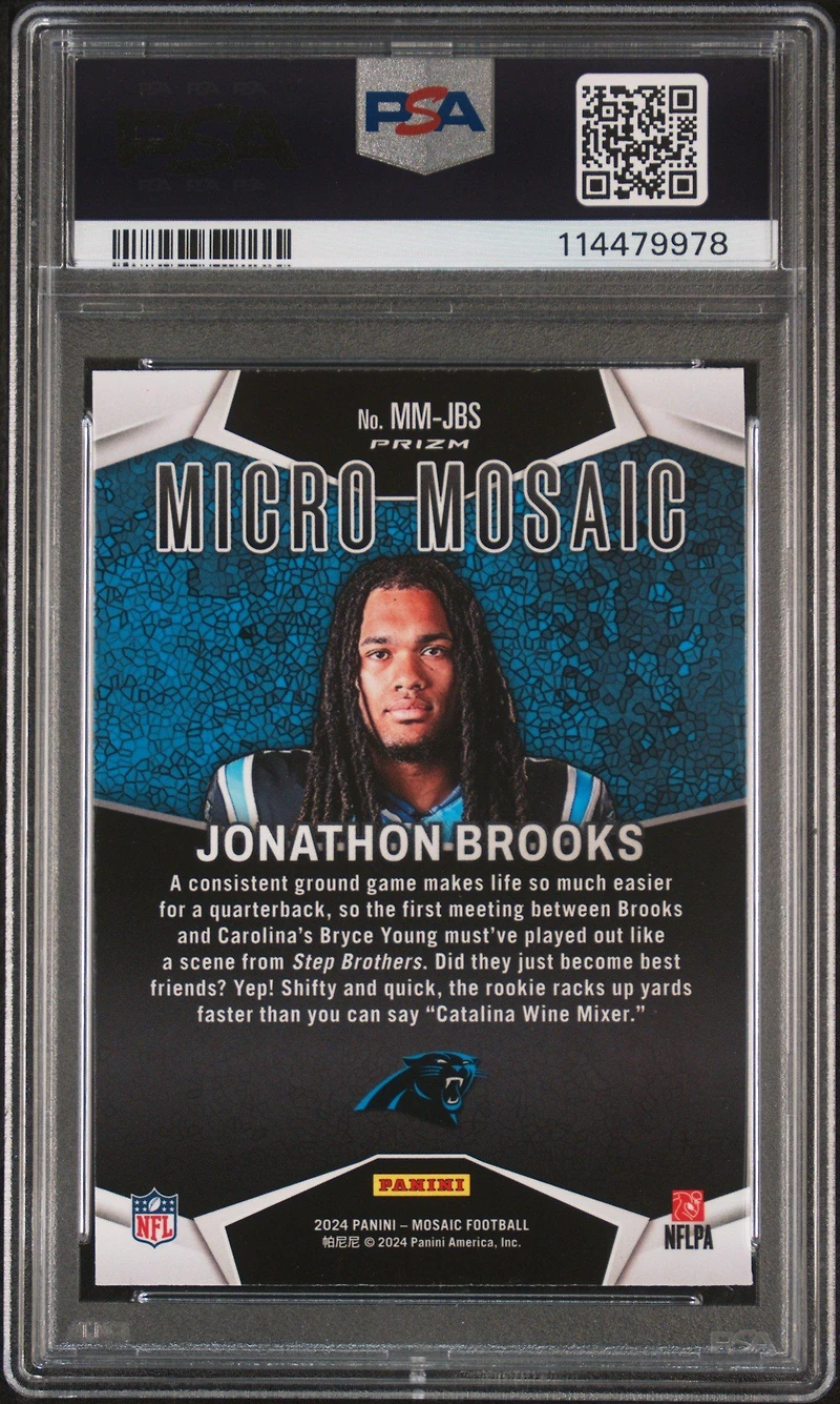 2024 Panini Mosaic Micro Mosaic Mmjbs Jonathon Brooks PSA 10