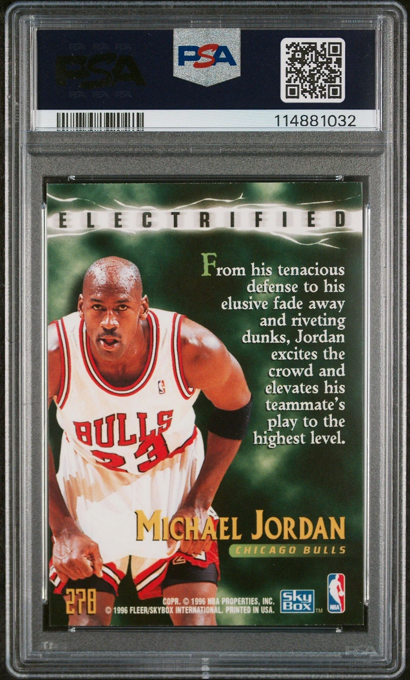1995 Skybox Premium 278 Michael Jordan PSA 9