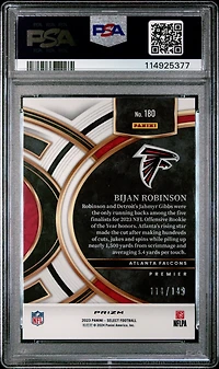 2023 Panini Select 180 Bijan Robinson Blue Prizm PSA 10