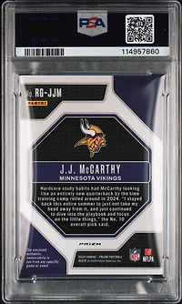 2024 Panini Prizm Rookie Gear Rgjjm Jj Mccarthy Neon Green Pulsar PSA 10