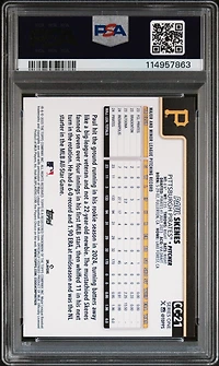 2025 Topps Companion Cards Cc21 Paul Skenes PSA 9