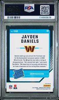 2024 Panini Donruss Optic 248 Jayden Daniels Holo PSA