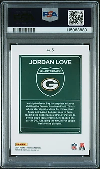 2024 Panini Donruss Downtown! 5 Jordan Love PSA
