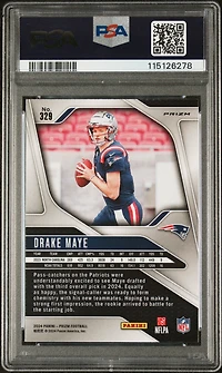 2024 Panini Prizm 329 Drake Maye Silver Prizm PSA