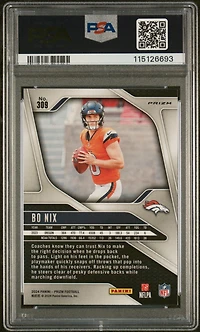 2024 Panini Prizm 309 Bo Nix Neon Green Pulsar PSA 9