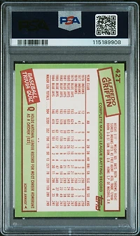1985 Topps Traded 42t Alfredo Griffin PSA 9