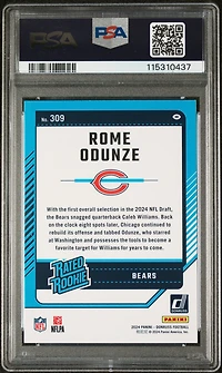 2024 Panini Donruss 309 Rome Odunze PSA 10