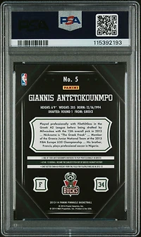 2013 Panini Pinnacle 5 Giannis Antetokounmpo PSA