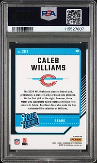 2024 Panini Donruss Optic 201 Caleb Williams Hyper PSA 9