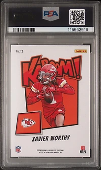 2024 Panini Absolute Kaboom! Horizontal 12 Xavier Worthy PSA 9