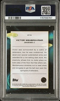 2023 Topps Cosmic Chrome Extraterrestrial Talent Et16 Victor Wembanyama PSA 10