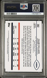 2024 Topps Chrome 202 Caleb Williams X-fractor PSA 10