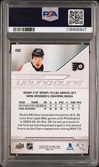 2024 Upper Deck 492 Matvei Michkov PSA