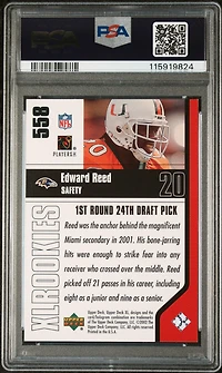 2002 Upper Deck Xl 558 Ed Reed PSA 9