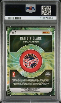 2024 Panini Prizm Wnba Fractal 1 Caitlin Clark PSA