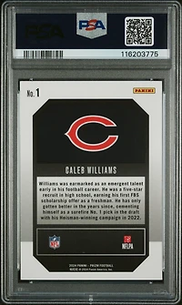 2024 Panini Prizm Emergent 1 Caleb Williams PSA 10
