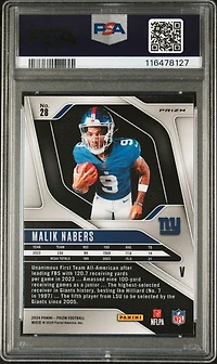 2024 Panini Prizm Rookie Variation 28 Malik Nabers PSA 10