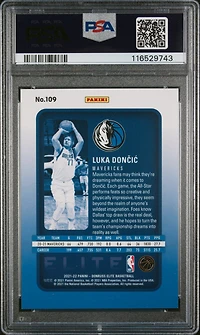 2021 Panini Donruss Elite 109 Luka Doncic Blue PSA 9