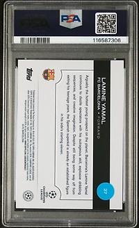 2024-25 Topps Uefa Club Competitions 27 Lamine Yamal PSA 10