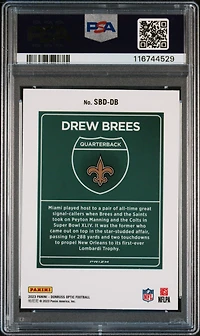 2023 Panini Donruss Optic Super Bowl Downtown Sbddb Drew Brees PSA 9