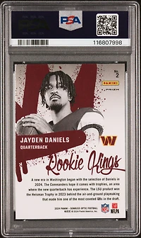 2024 Panini Donruss Optic Rookie Kings 2 Jayden Daniels PSA 10