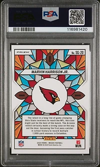 2024 Panini Mosaic Stained Glass Sg20 Marvin Harrison Jr. PSA 9