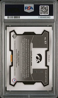 2024 Panini Prizm Draft Picks 57 Caitlin Clark Variation-blue Seismic PSA 9