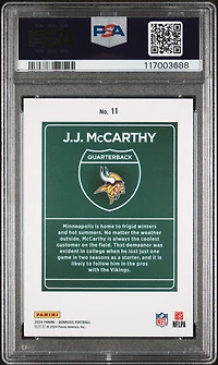 2024 Panini Donruss Downtown! 11 Jj Mccarthy PSA 9