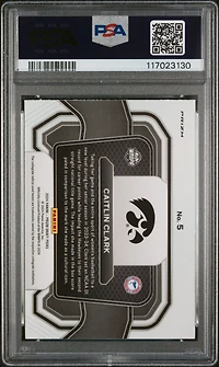 2024 Panini Prizm Draft Picks Campus Legends 5 Caitlin Clark Purple Wave PSA 10