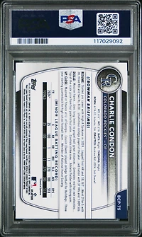 2025 Bowman Chrome Prospects Bcp75 Charlie Condon Reptilian Refractor PSA 10