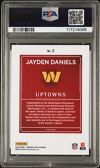 2024 Panini Donruss Optic Uptowns 2 Jayden Daniels PSA