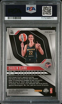 2024 Panini Prizm Wnba 145 Caitlin Clark Ice PSA 9