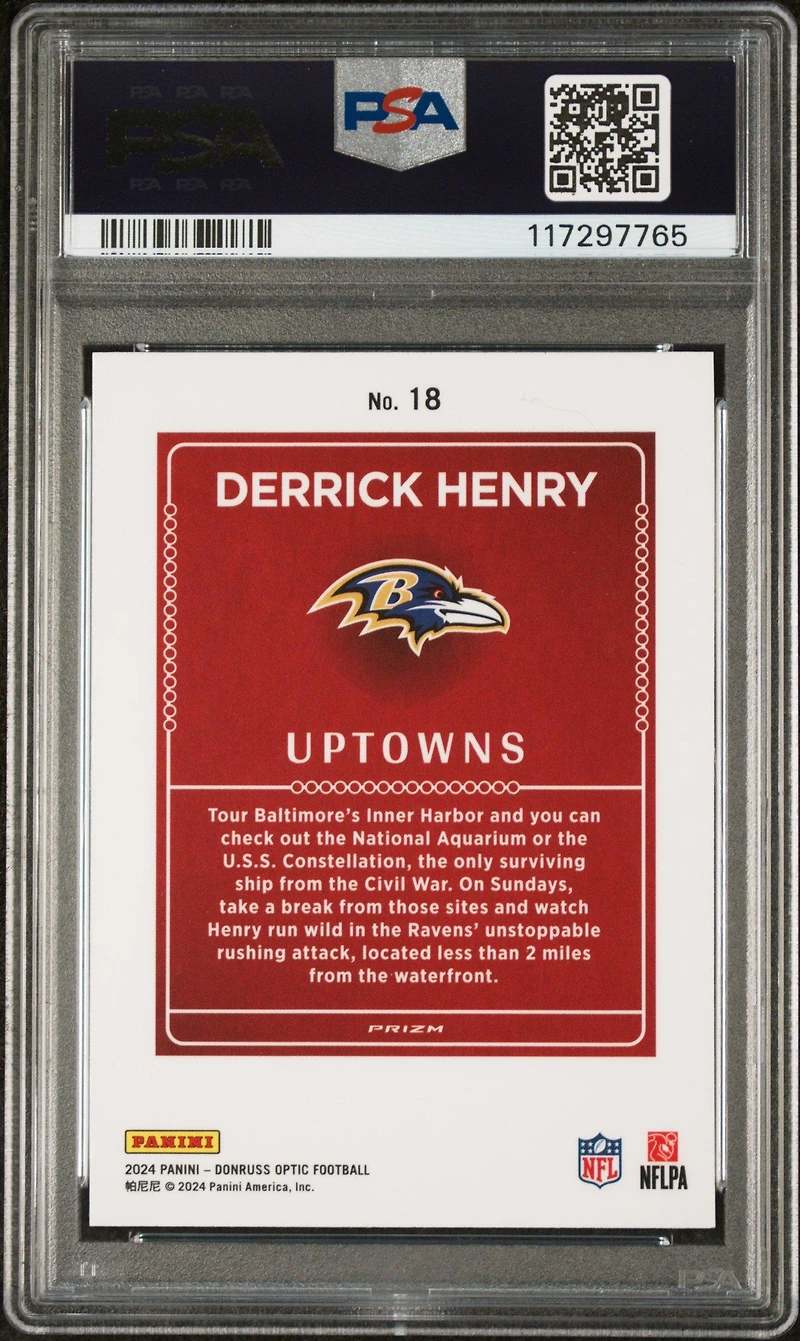 2024 Panini Donruss Optic Uptowns 18 Derrick Henry PSA 10