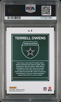 2024 Panini Donruss Downtown! 8 Terrell Owens PSA 9