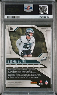 2024 Panini Prizm 321 Cooper Dejean Neon Green Pulsar PSA 10
