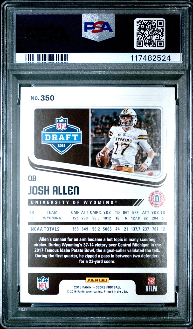2018 Panini Score 350 Josh Allen PSA 10